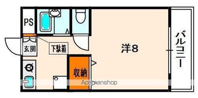 ラポール(ワンルーム/1階)の間取り写真