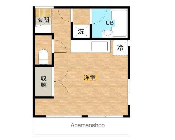 赤坂ビル(ワンルーム/4階)の間取り写真