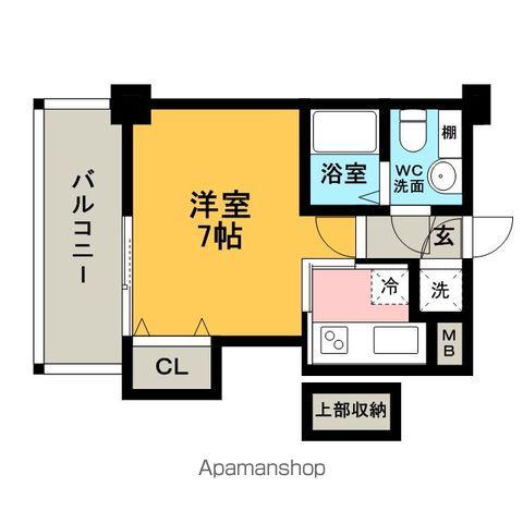 エステート・モア・大濠公園通(1K/3階)の間取り写真