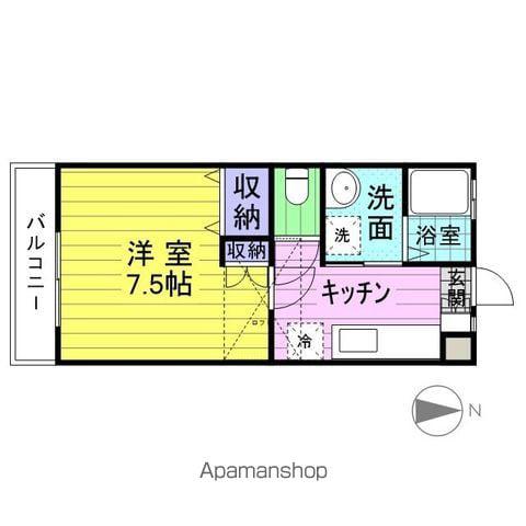 アーバニティ・サカエ(1K/1階)の間取り写真