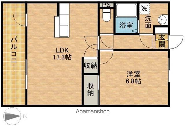 サンモール(1LDK/1階)の間取り写真