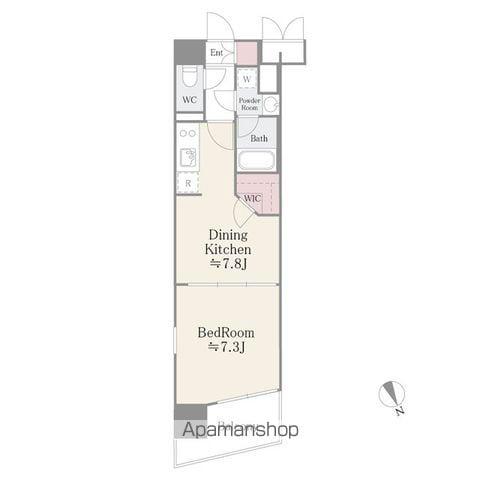 ステラメゾン茗荷谷(1DK/6階)の間取り写真