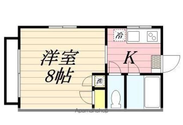 ピュア西新ABCD棟(1K/2階)の間取り写真