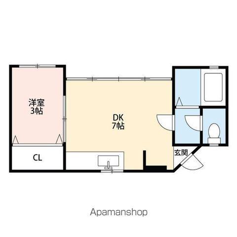 サンフレンドヌッタリ(ワンルーム/1階)の間取り写真