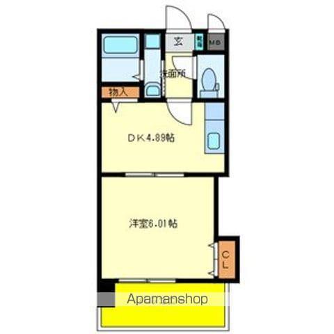 グレース黒崎(1DK/5階)の間取り写真