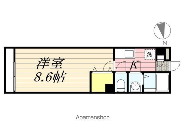 ウィンレックス北小金(1K/3階)の間取り写真