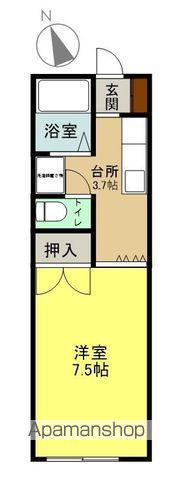 砂屋戸ハイツ(1K/1階)の間取り写真