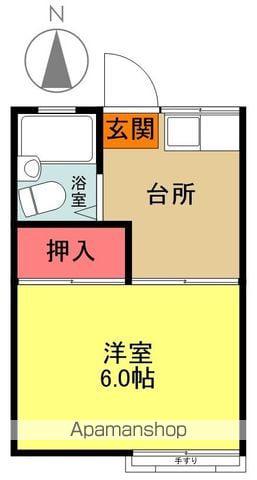 トモコガーデン(1K/2階)の間取り写真