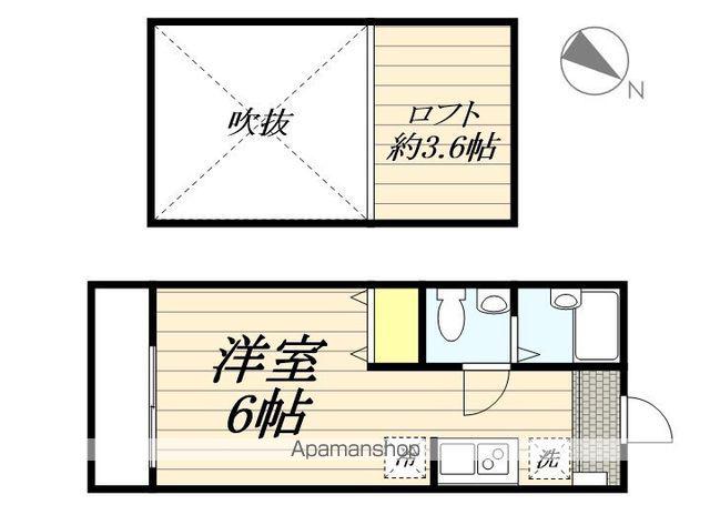 ヒルズ稔台(ワンルーム/1階)の間取り写真