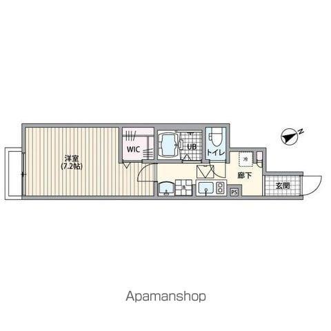 ミハス調布菊野台(1K/1階)の間取り写真