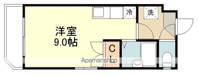 ローラン(ワンルーム/2階)の間取り写真