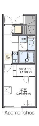 レオネクストおおせぎⅢ(1K/1階)の間取り写真