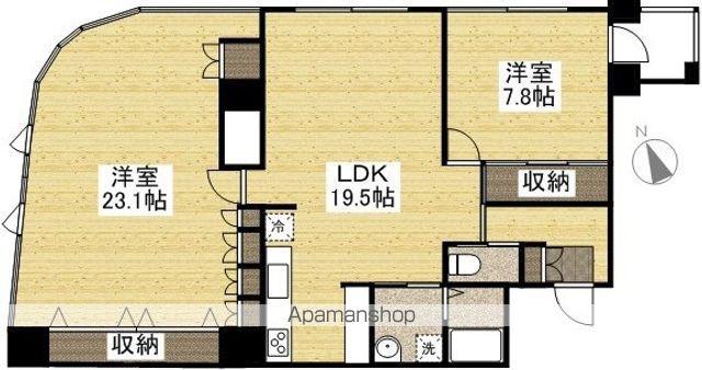 アルバ鹿田町(2LDK/3階)の間取り写真