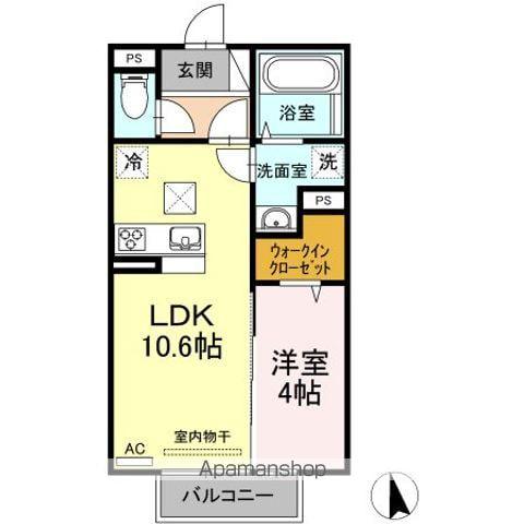 セジュール宮永(1LDK/1階)の間取り写真