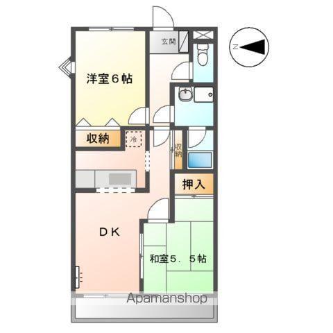 RESIDENCE ENFINITY M1(2DK/2階)の間取り写真