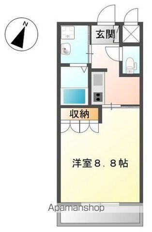 アビニティ(1K/1階)の間取り写真