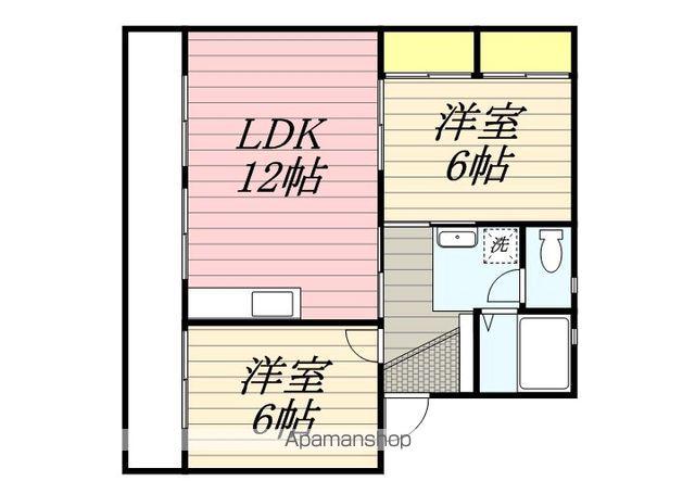パークハイツ(2LDK/1階)の間取り写真