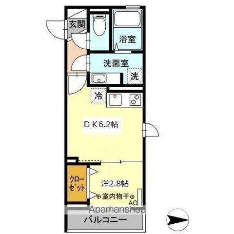 セジュール春日町3(1DK/1階)の間取り写真