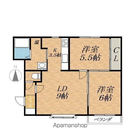 カーム195(2LDK/2階)の間取り写真