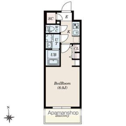 S-RESIDENCE尾頭橋BEAUTE(1K/12階)の間取り写真