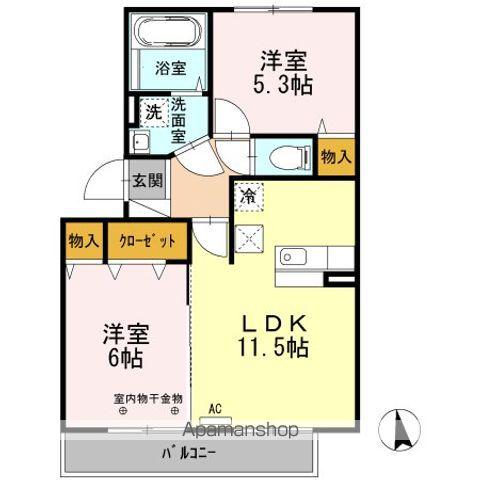 GALLERY(2LDK/1階)の間取り写真