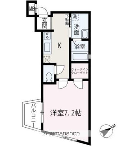 DAIKAN29HANABUSA(1K/2階)の間取り写真