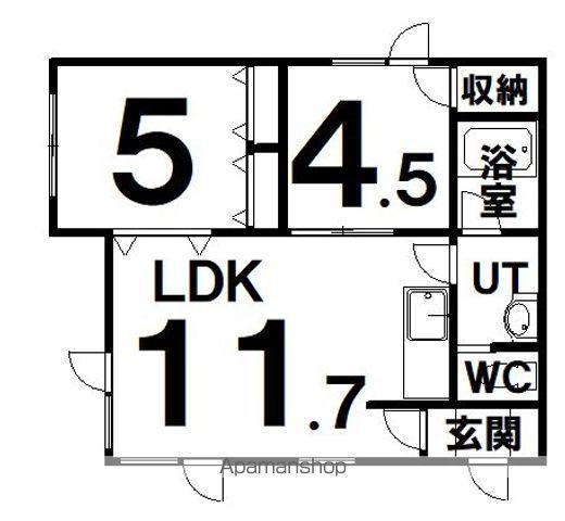 カナディアンクロスβ(2LDK/2階)の間取り写真