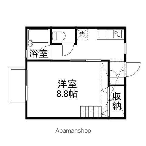 グレースタウン梶原(1K/2階)の間取り写真