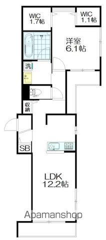 BELLE DEMEURE7(1LDK/3階)の間取り写真