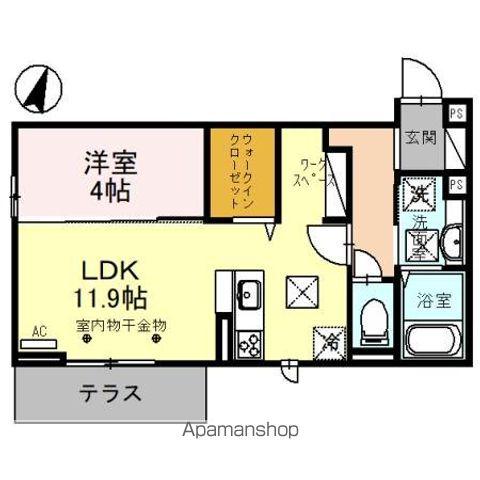 LUCE SOLARE(1LDK/1階)の間取り写真
