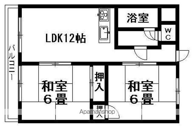 コーポEMI(2LDK/3階)の間取り写真