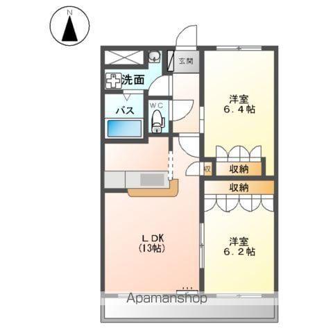サンタモニカ・長良(2LDK/3階)の間取り写真