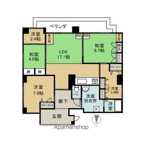 本町VILLA(5LDK/7階)の間取り写真