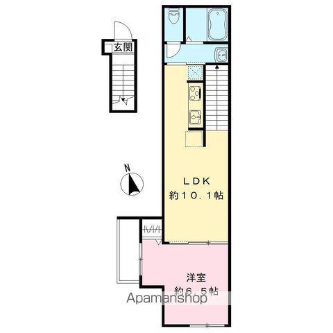 レヴァンフランセ(1LDK/2階)の間取り写真