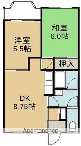マンションビーチ(2DK/2階)の間取り写真
