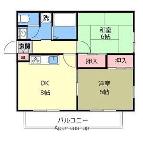 ブロードⅢ(2DK/3階)の間取り写真