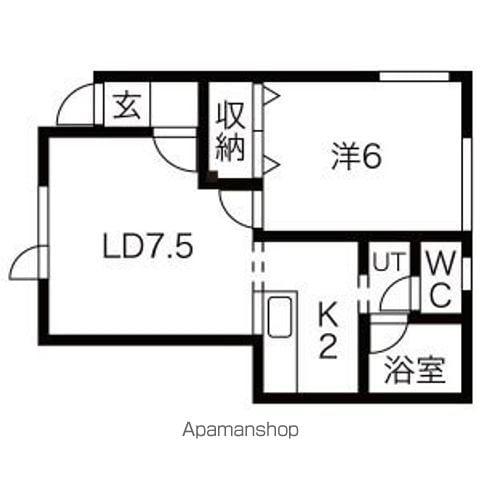 ドエル元町(1LDK/2階)の間取り写真