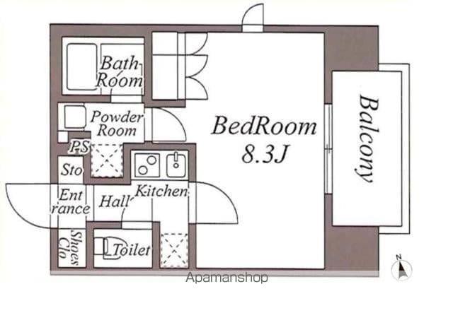 ZOOM池袋ウエスト(1K/4階)の間取り写真
