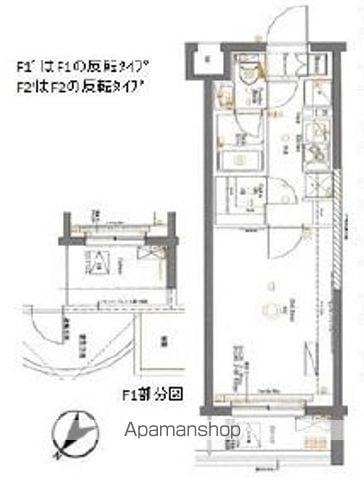 ユリカロゼAZ志村坂上(1K/4階)の間取り写真
