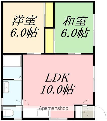 櫻井アパート(2LDK/2階)の間取り写真