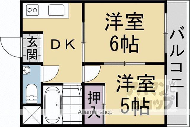 中川マンション(2DK/3階)の間取り写真
