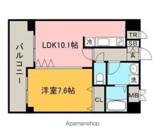 グラシア大濠(1LDK/3階)の間取り写真