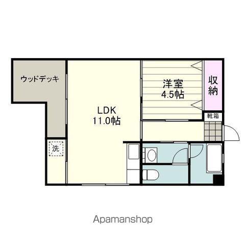 イシカワビル(1LDK/1階)の間取り写真