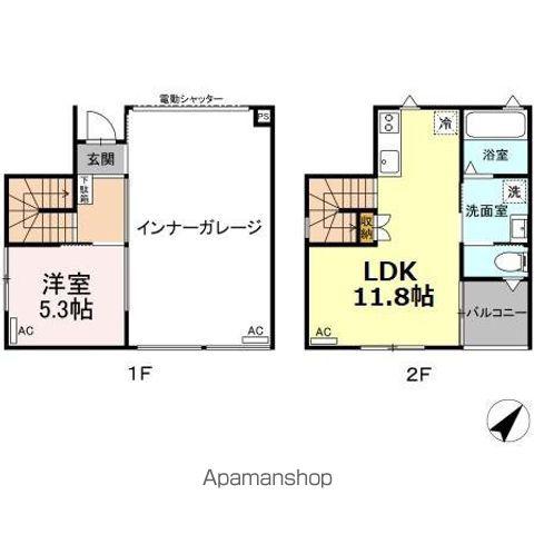 GーLIBERTE(1LDK)の間取り写真