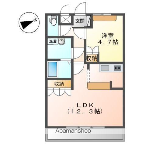LA・MER(1LDK/2階)の間取り写真