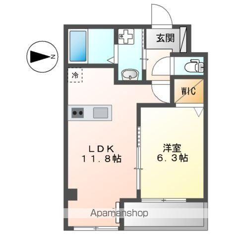 リヴァージュ登戸(1LDK/3階)の間取り写真