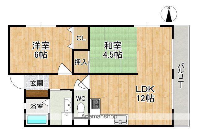 DOMEマツイ(2LDK/3階)の間取り写真