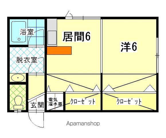 リージャストマンションむさし野(1DK/1階)の間取り写真