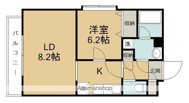 ソレアード小松島Ⅱ(1LDK/1階)の間取り写真