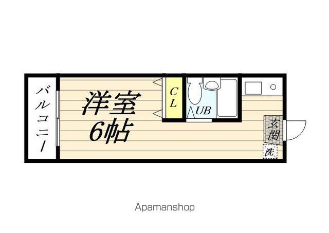 メゾンイグレグ(ワンルーム/2階)の間取り写真